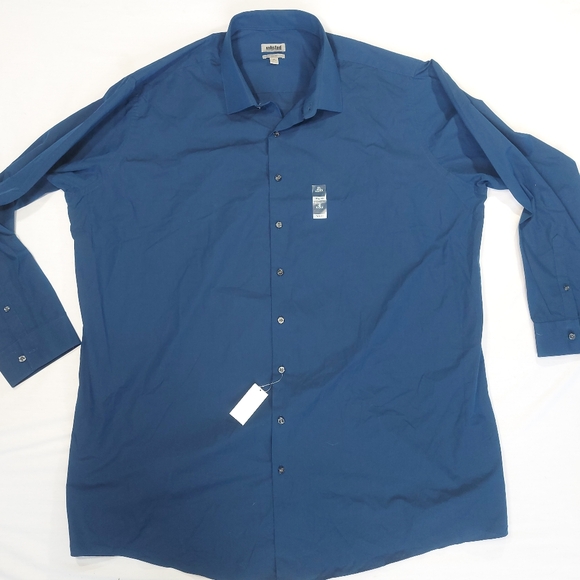 NWT Kenneth Cole Unlisted Dark Blue Button Up Dress Shirt, Tall 20 35/36 - Picture 5 of 15